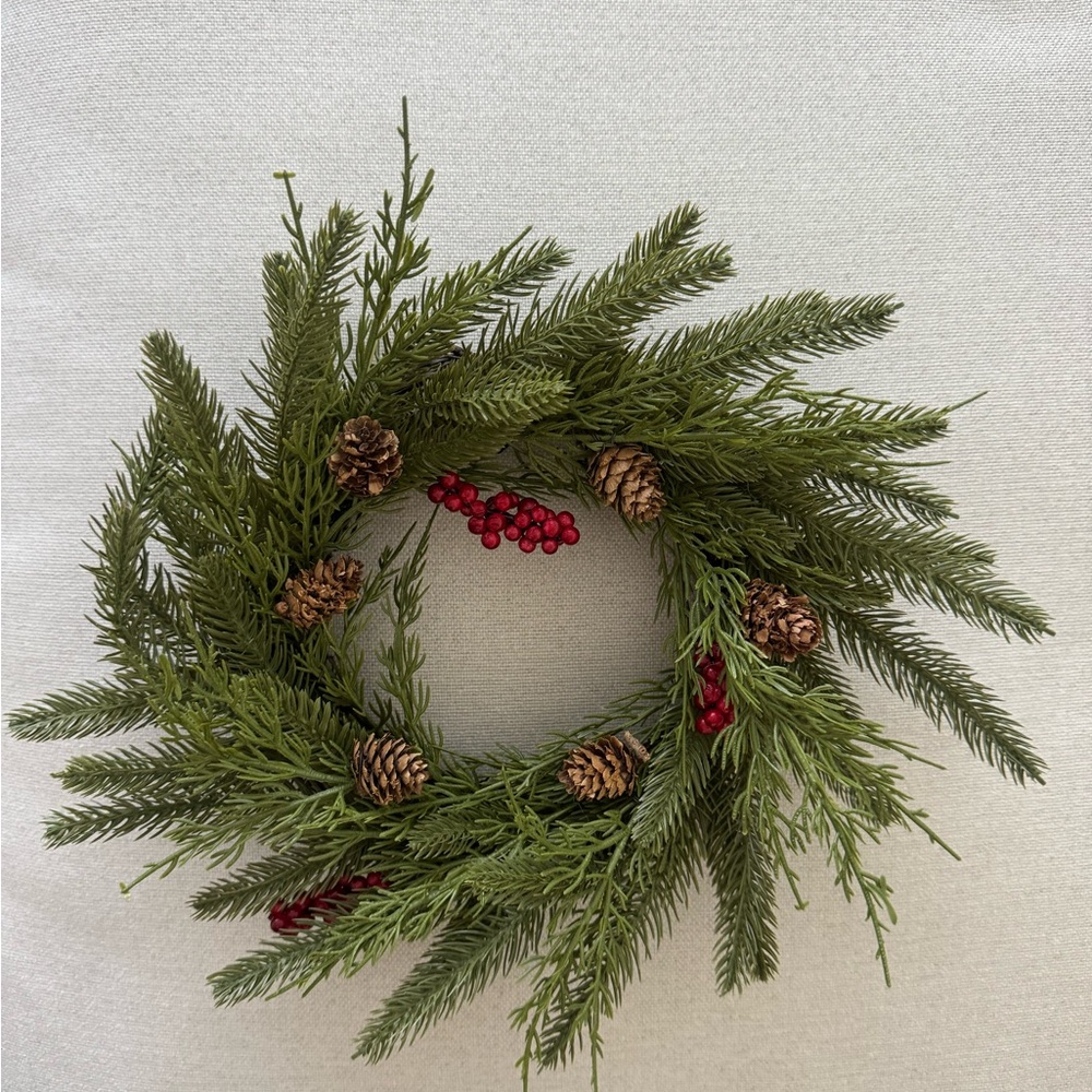 Festive Greenery and Berry Holiday Wreath